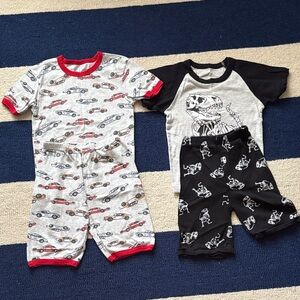 Kids Pajamas Set - Car and Dinosaur Print- 100% Cotton